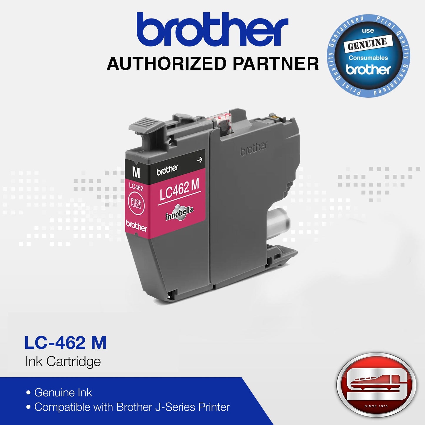 Brother LC-462M Magenta Genuine Ink Cartridge (550 page yield)
