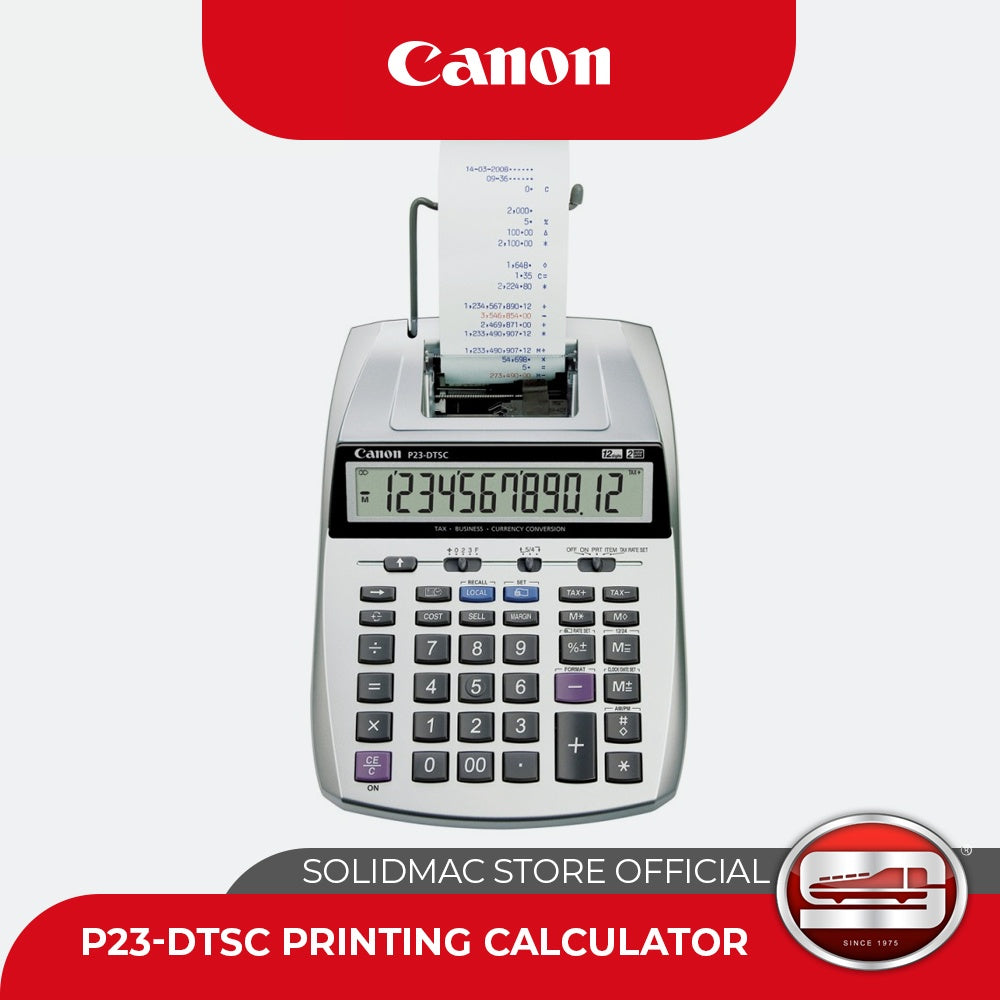Canon P23-DTSC 12-digits Printing Calculator