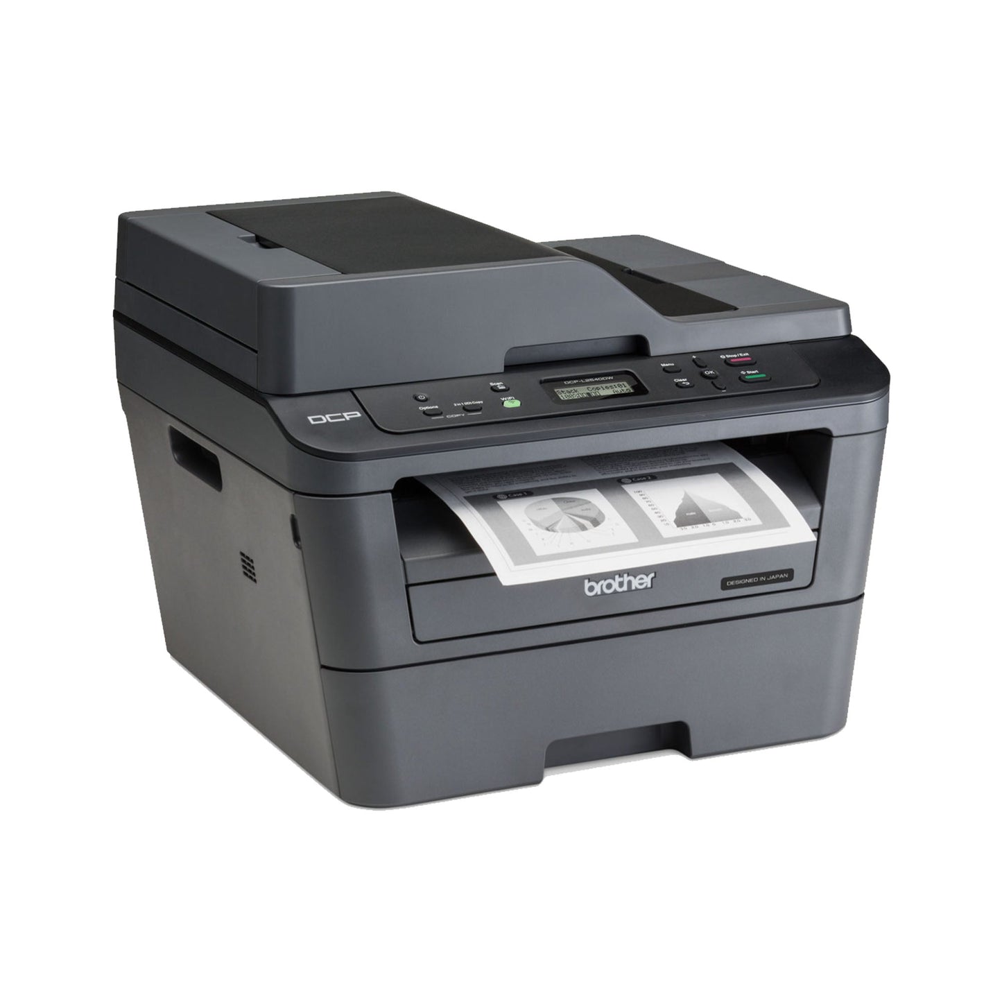 Brother DCP-L2540DW with Toner 2380 3-in-1 Monochrome Laser Multi-Function Center with Automatic 2-sided Printing and Wireless Networking