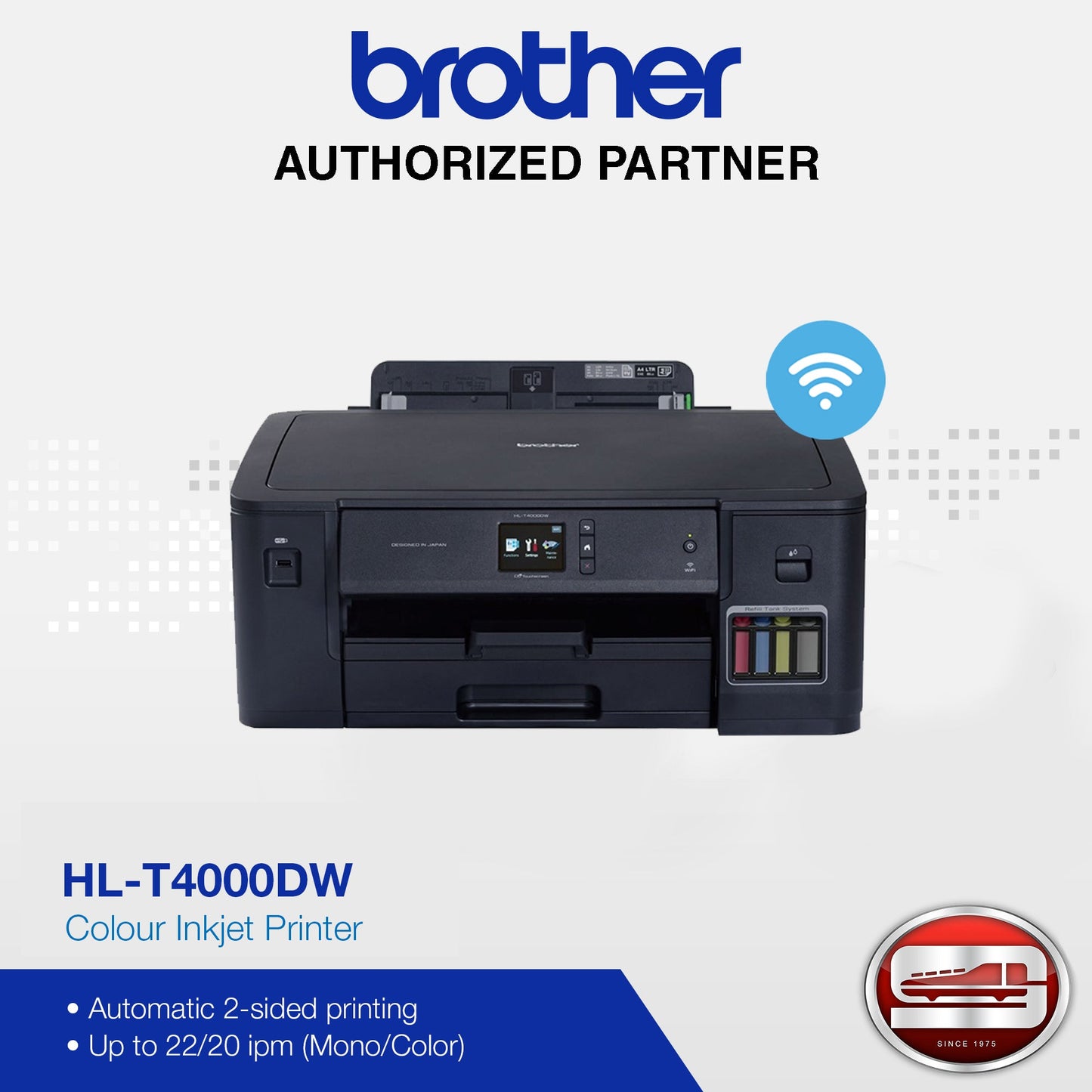 Brother HL-T4000DW A3 Refill Ink Tank Printer with Wireless & Ethernet Connectivity