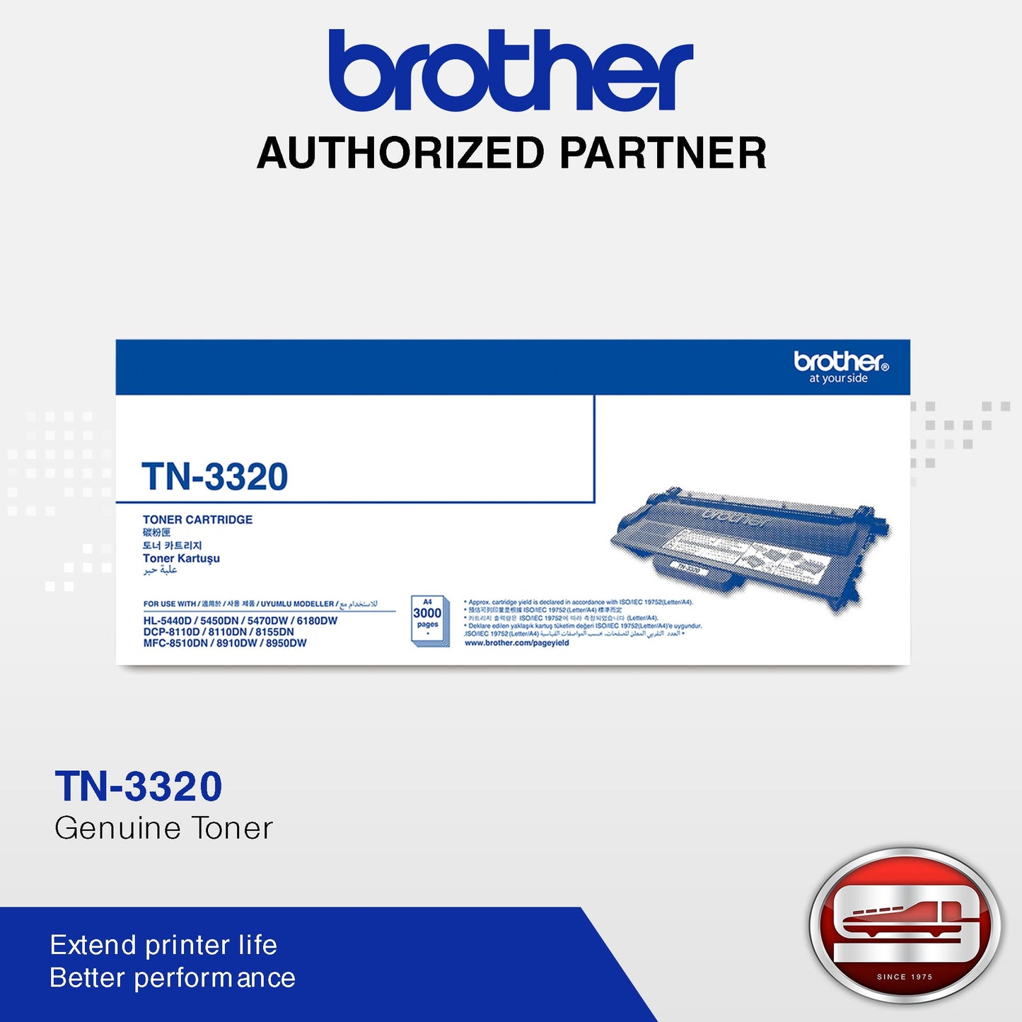 Brother TN-3320 ASA Printer Toner Cartridge ORIGINAL