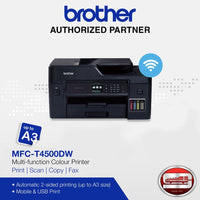 Brother MFC-T4500DW A3 Refill Ink Tank Multi-Function Center with Wireless & Ethernet Connectivity