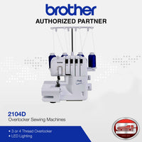 Brother 2104D Overlocker with Differential Feed Sewing Machines