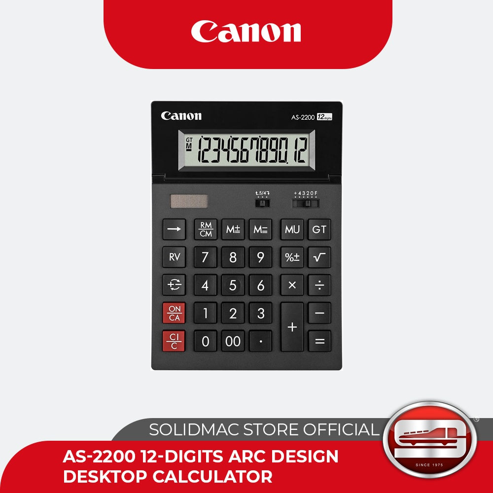 Canon AS-2200 12-digits Arc Design Desktop Calculator