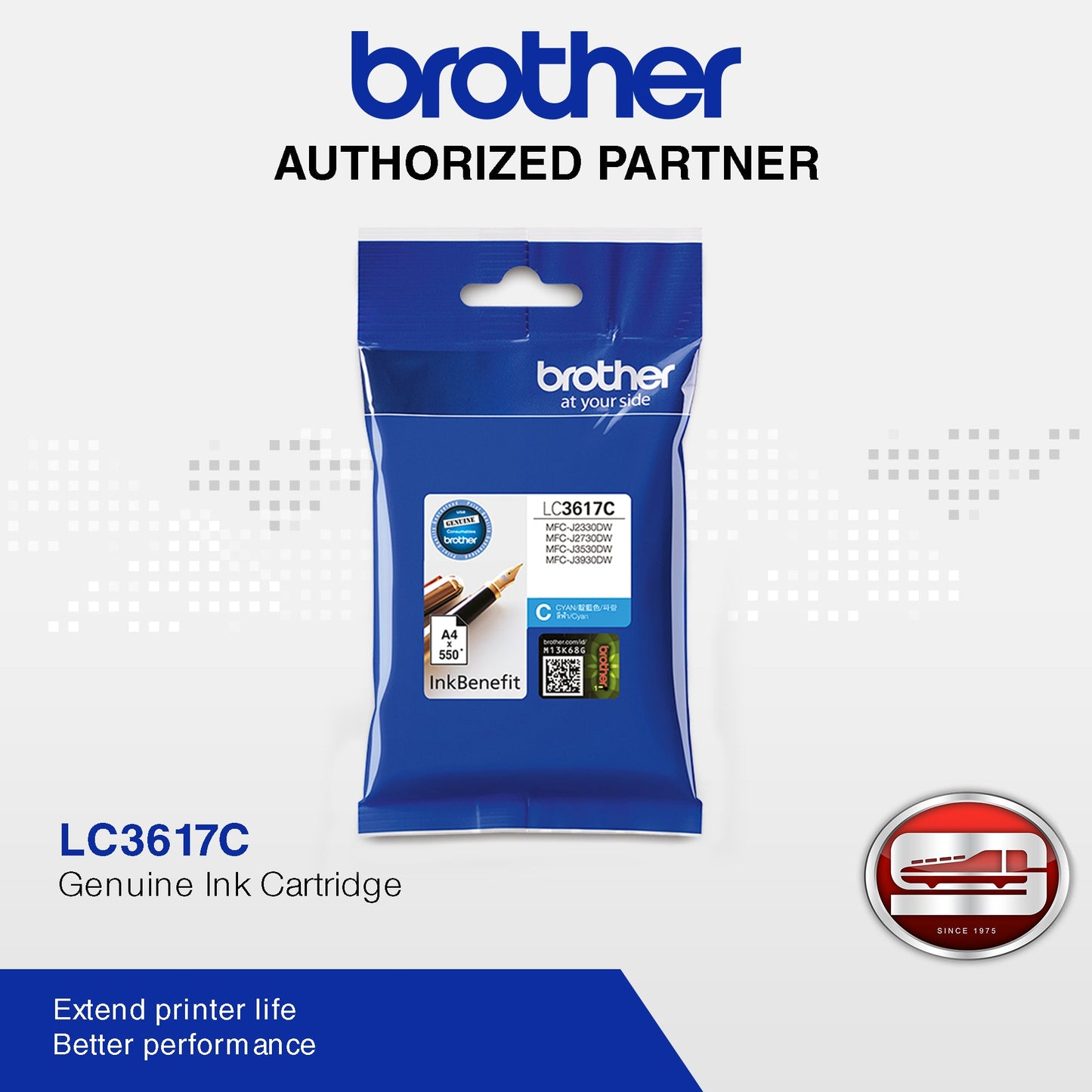 Brother LC3617C Original CYAN High Yield Ink Cartridge for Brother MFC-J2330DW / MFC-J2730DW / MFC-J3530DW / MFC-J3930DW