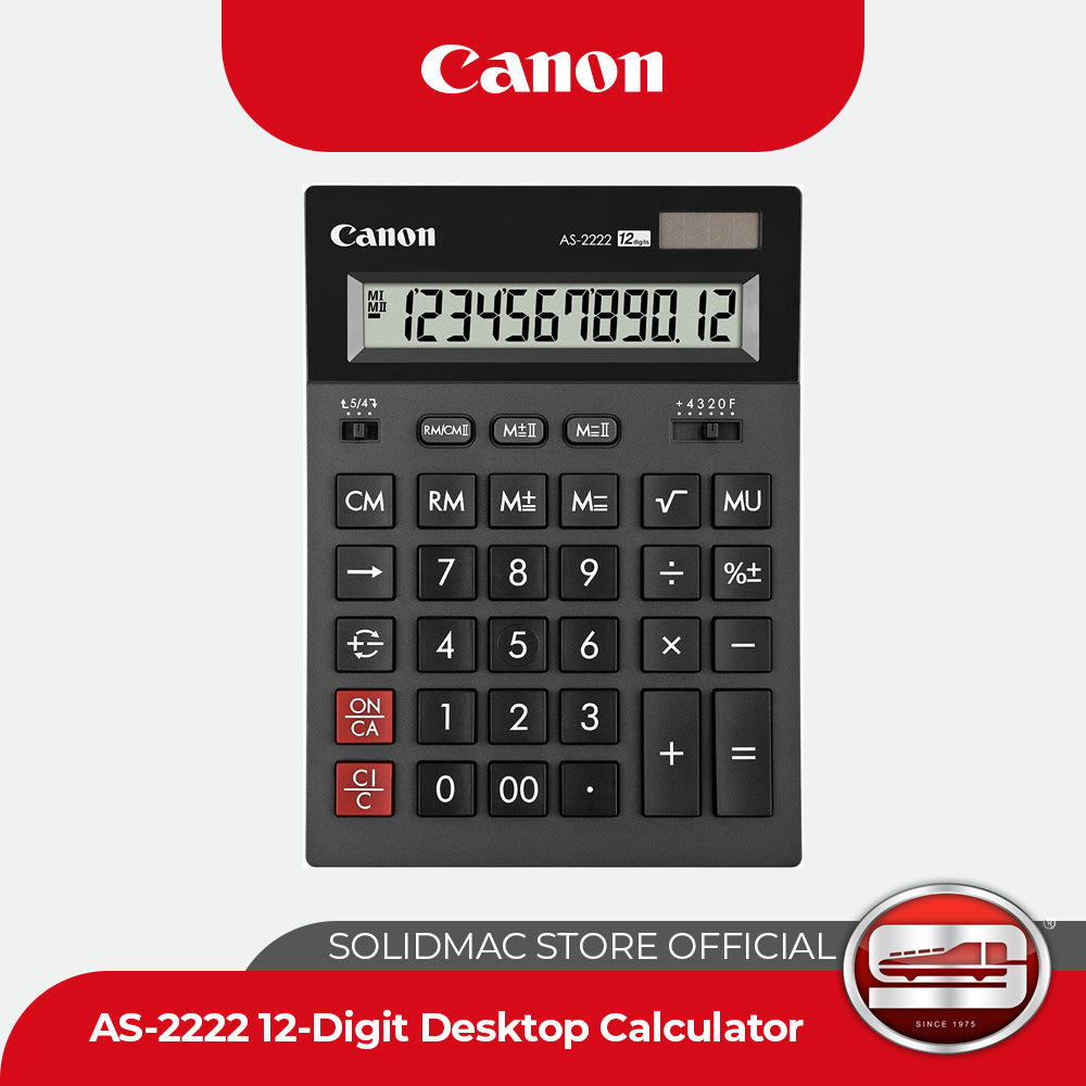 Canon AS-2222 Desktop Calculator (Black)