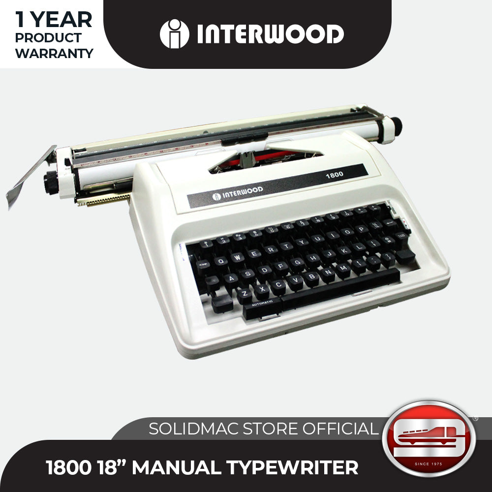 Interwood 1800 Semi Standard 18" Manual Typewriter