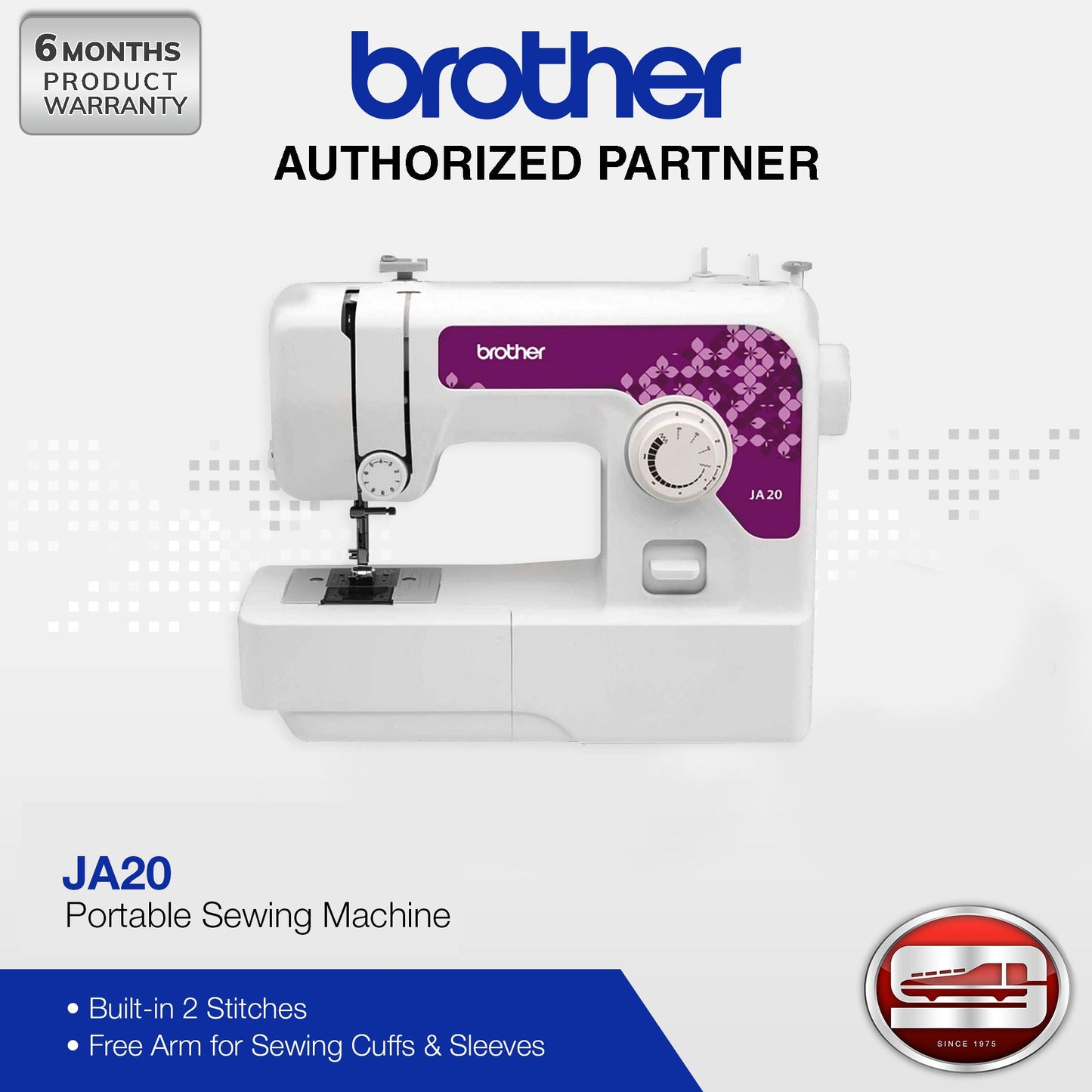 Brother JA20 Electric Sewing Machine (2 Built-in Stitches)