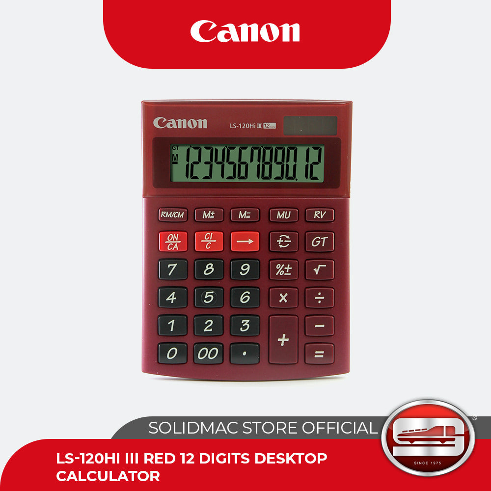 Canon LS-120Hi III Desktop Calculator (Red)