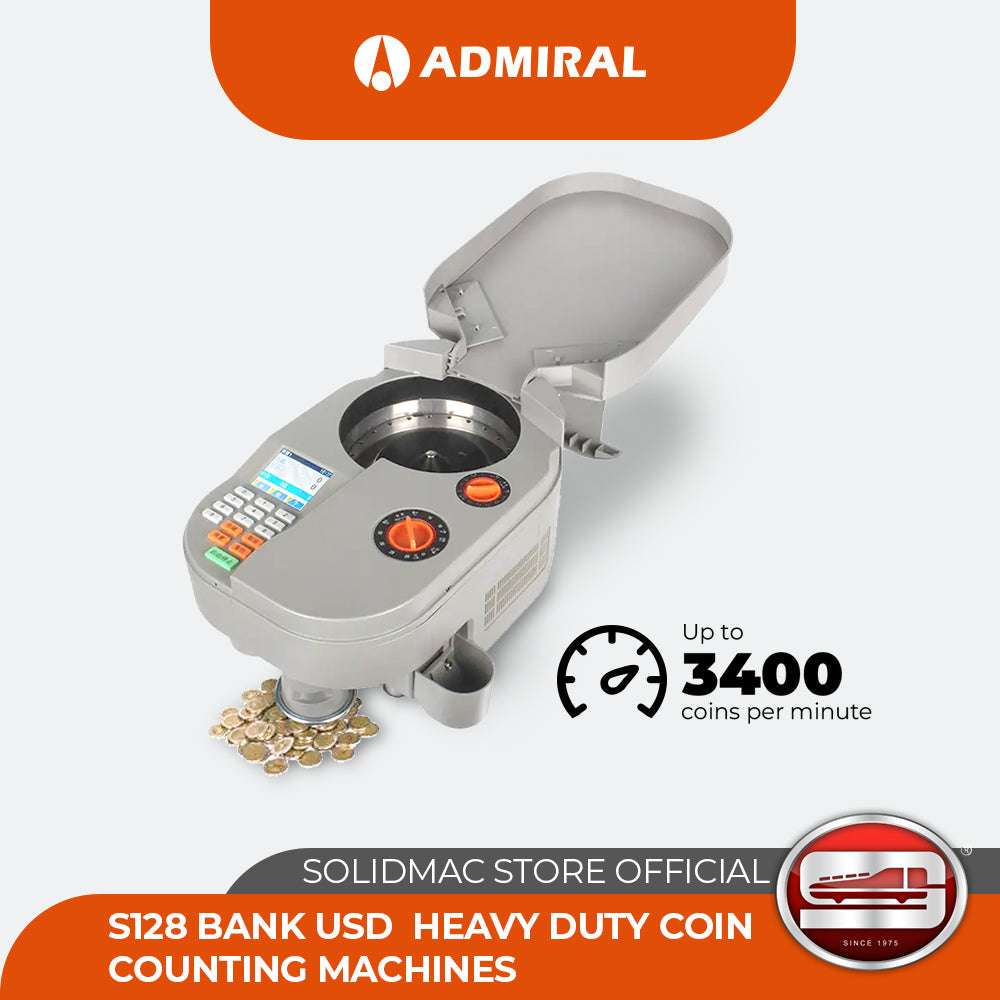 S128 Bank USD Heavy Duty Coin Counting Machine Coin Sorter / Coin Counter