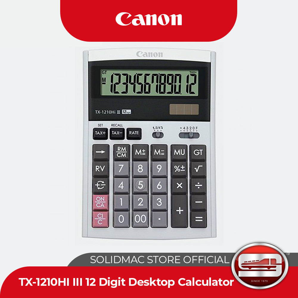 Canon TX-1210Hi III Desktop Calculator (White)