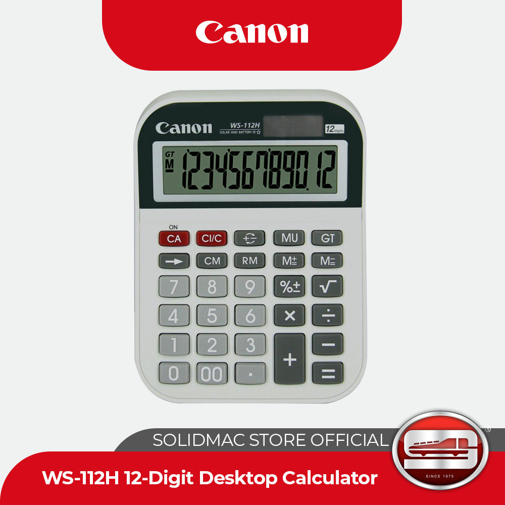 Canon WS-112H Desktop Calculator 12 digits