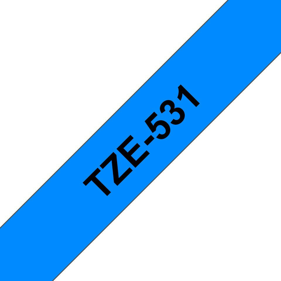 Brother TZe-531 Black on Blue 12mm Labelling Tape (100% Original)