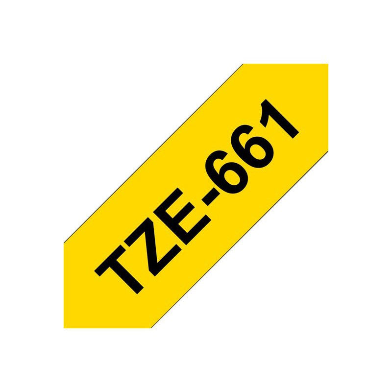 Brother TZE-661 Black on Yellow 36mm Labelling Tape (100% Original)