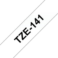 Brother TZe-141 Black on Clear 18mm Labelling Tape (100% Original)