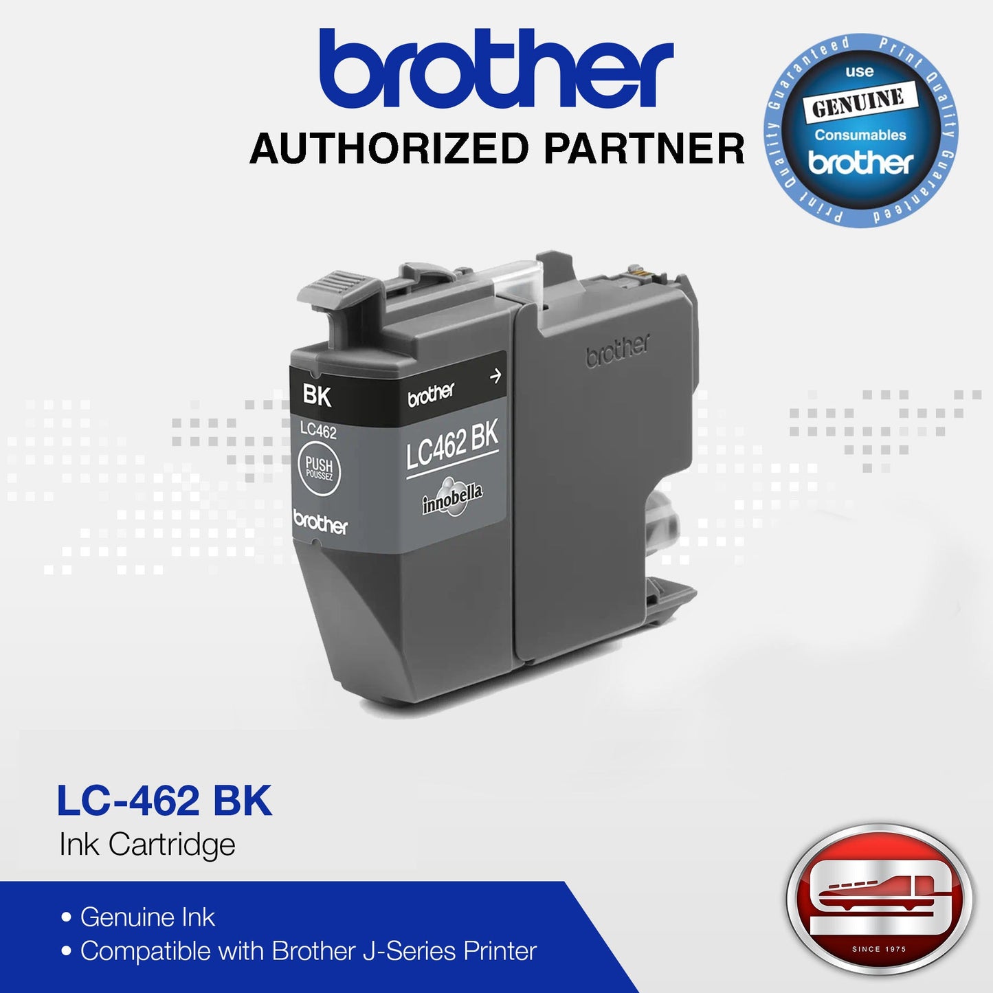 Brother LC-462BK Black Genuine Ink Cartridge (550 page yield)
