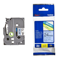 Brother TZe-551 Black on Blue 24mm Labelling Tape (100% Original)
