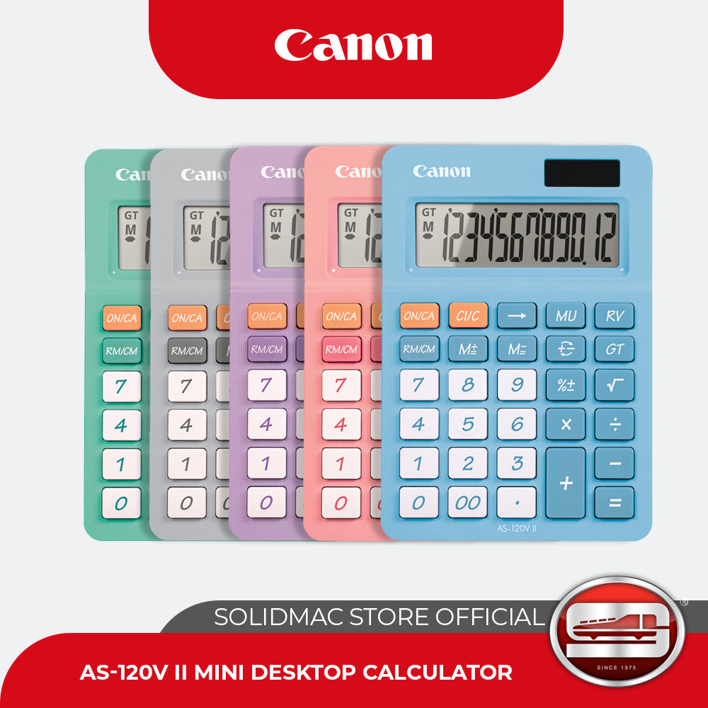 Canon AS-120V II Dual Power Desktop Calculator