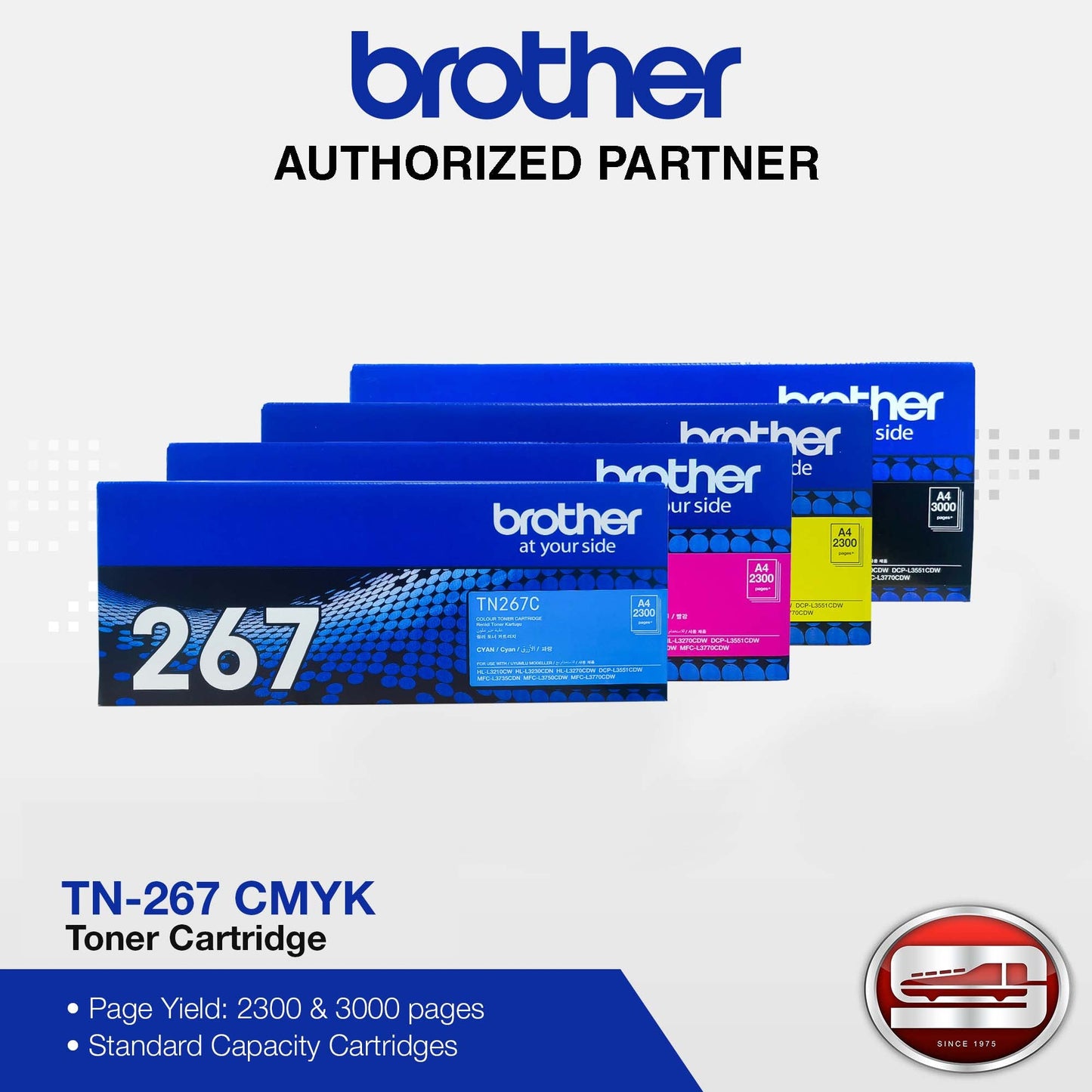 Brother TN-267 Cyan Magenta Yellow Black Original Colour Toner Cartridge