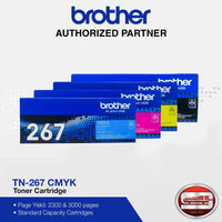 Brother TN-267 Cyan Magenta Yellow Black Original Colour Toner Cartridge