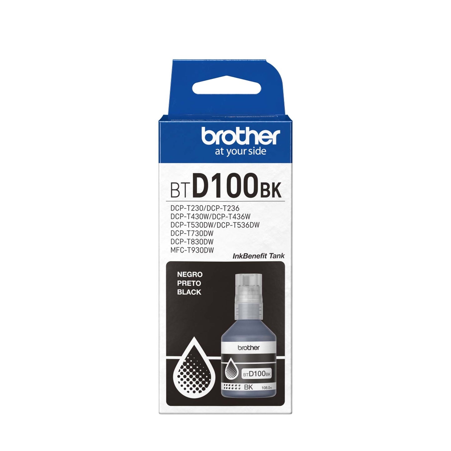 Brother BT-D100BK Ultra High Yield Black Ink Bottle