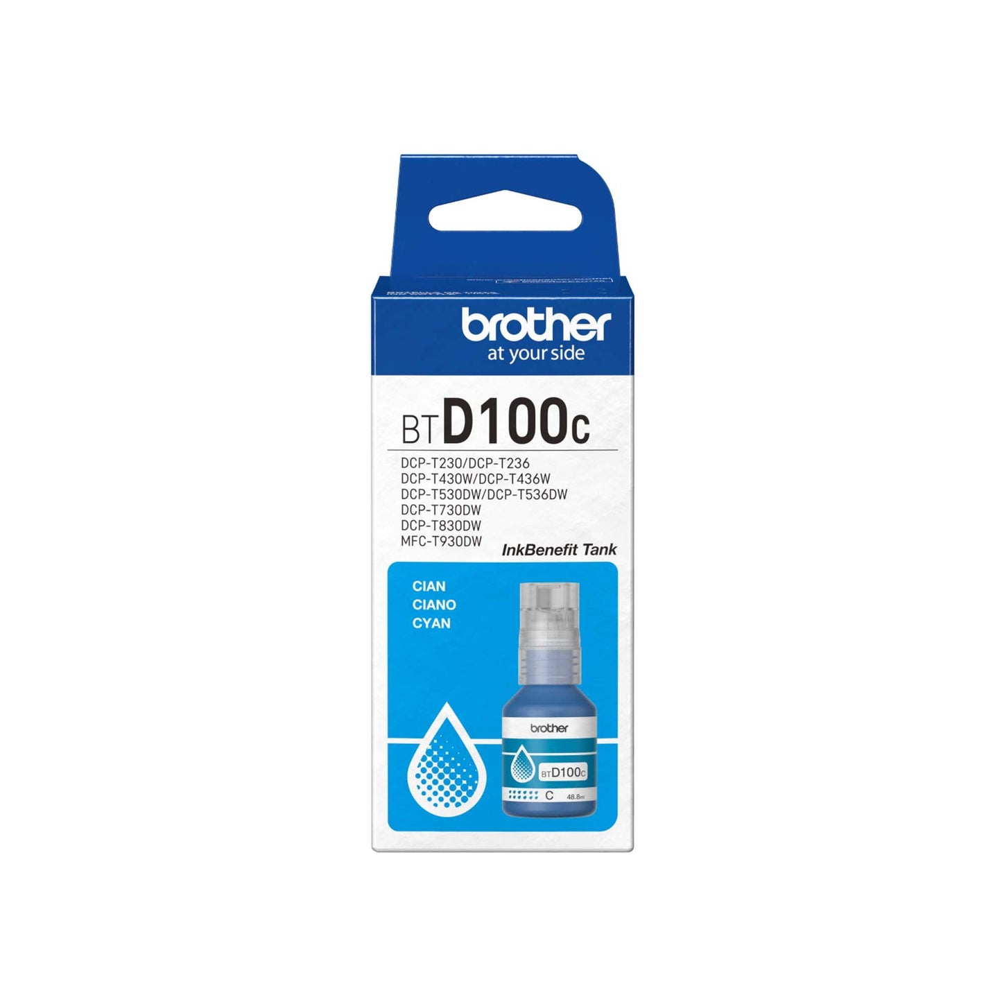 Brother BT-D100C Ultra High Yield Cyan Ink Bottle