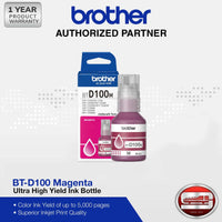 Brother BT-D100 CMYK Ultra High Yield Ink Bottle Set