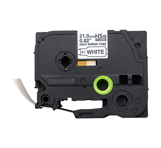 Brother HSe-251E Black on White 21mm Heat Shrink Tube Tape Cassette (100% Genuine)